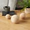 Light Brown Handmade Decorative Wood Orbs & Vase Filler Set